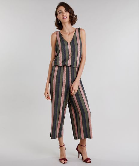 Macacao-Feminino-Pantacourt-Listrado-Decote-V-Verde-Militar-8968711-Verde_Militar_1