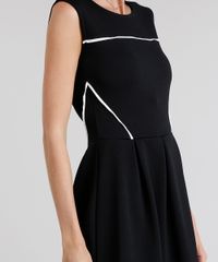 Vestido-Feminino-Curto-com-Vivo-Contrastante-Sem-Manga-Decote-Redondo-Preto-8954683-Preto_4