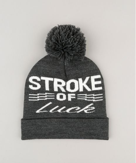 Gorro-Masculino-em-Trico--Stroke-Off-Luck--Cinza-Mescla-8903310-Cinza_Mescla_1