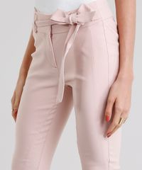 Calca-Feminina-Skinny-Cintura-Alta-com-Faixa-Rose-8893716-Rose_4