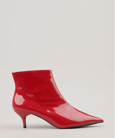 Bota-Feminina-em-Verniz-Bico-Fico-Kitten-Hell-Salto-Baixo-Vermelha-9081387-Vermelho_1