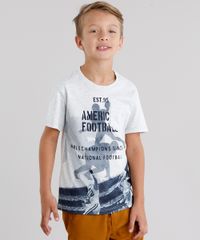Camiseta-Infantil--Amarica-Football--com-Bolso-Manga-Curta-Gola-Redonda-Cinza-Mescla-9038315-Cinza_Mescla_1