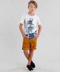 Camiseta-Infantil--Amarica-Football--com-Bolso-Manga-Curta-Gola-Redonda-Cinza-Mescla-9038315-Cinza_Mescla_3