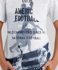Camiseta-Infantil--Amarica-Football--com-Bolso-Manga-Curta-Gola-Redonda-Cinza-Mescla-9038315-Cinza_Mescla_4