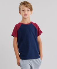 Camiseta-Infantil-Raglan-Basica-Maga-Curta-Gola-Redonda-em-Algodao---Sustentavel-Azul-Marinho-9036530-Azul_Marinho_1