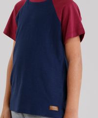 Camiseta-Infantil-Raglan-Basica-Maga-Curta-Gola-Redonda-em-Algodao---Sustentavel-Azul-Marinho-9036530-Azul_Marinho_4