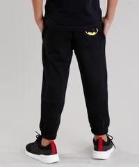 Calca-Infantil-em-Moletom-Batman-em-Algodao---Sustentavel-Preta-8838771-Preto_2