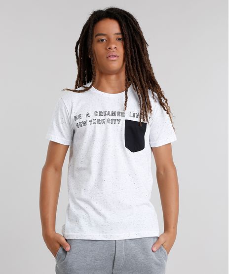 Camiseta-Infantil--Be-a-Dreamer-Live--Botone-com-Bolso-Gola-Careca-Manga-Curta-Branca-9046410-Branco_1