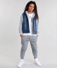 Jaqueta-Jeans-Infantil-com-Moletom-Sobreposicao-com-Capuz-Azul-Escuro-8872320-Azul_Escuro_3