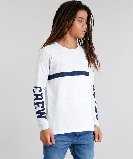Camiseta-Infantil-com-Recorte-Manga-Longa-Gola-Careca-Cinza-Mescla-9033882-Cinza_Mescla_1