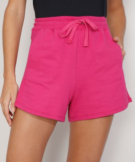 Short-de-Moletom-Feminino-Cintura-Alta-com-Cordao-e-Bolsos-Pink-9952535-Pink_1 Short-de-Moletom-Feminino-Cintura-Alta-com-Cordao-e-Bolsos-Pink-9952535-Pink_1