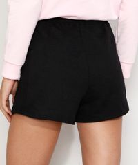 Short-de-Moletom-Feminino-Cintura-Alta-com-Cordao-e-Bolsos-Preto-9952535-Preto_2