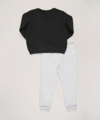 Conjunto-Infantil--A-Bela-e-a-Fera-de-Blusao-Preto---Calca-em-Moletom-Cinza-Mescla-9097239-Cinza_Mescla_2