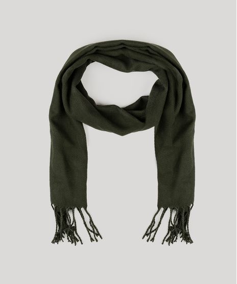 Cachecol-Masculino-Basico-com-Franjas-Verde-8184845-Verde_1