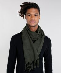 Cachecol-Masculino-Basico-com-Franjas-Verde-8184845-Verde_2
