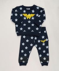 Conjunto-Infantil-Mulher-Maravilha-Estampado-de-Blusao---Calca-em-Moletom-Azul-Marinho-8911687-Azul_Marinho_1