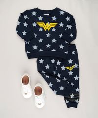 Conjunto-Infantil-Mulher-Maravilha-Estampado-de-Blusao---Calca-em-Moletom-Azul-Marinho-8911687-Azul_Marinho_3