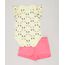 Conjunto-Infantil-de-Body-Estampado--de-Coelhos-com-Babado-Sem-Manga---Short-em-Moletom-Rosa-Escuro-9064369-Rosa_Escuro_1