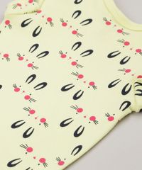 Conjunto-Infantil-de-Body-Estampado--de-Coelhos-com-Babado-Sem-Manga---Short-em-Moletom-Rosa-Escuro-9064369-Rosa_Escuro_4