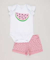 Conjunto-Infantil-de-Body-com-Babado-Sem-Manga---Short-em-Moletom-Estampado-de-Poa-Rosa-9073694-Rosa_1