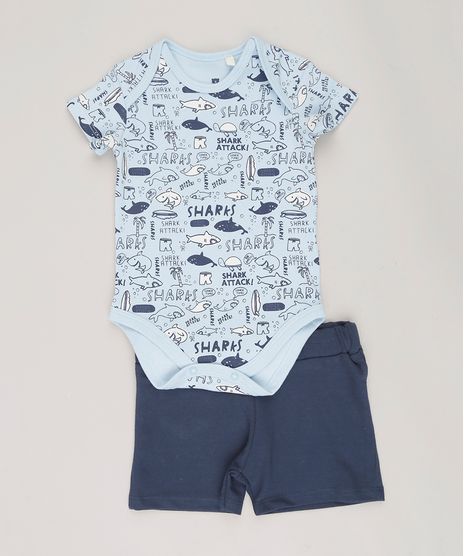 Conjunto-Infantil-de-Body-Estampado-de-Peixes-Manga-Curta-Azul-Claro---Short-em-Moletom-Azul-Marinho-9073696-Azul_Marinho_1