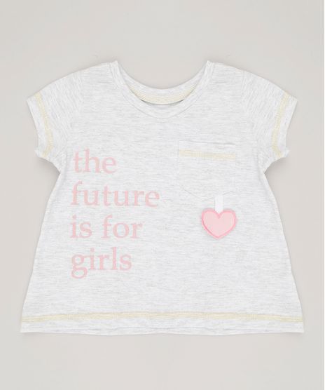 Blusa-Infantil-Interativa--The-Future--Manga-Curta-Decote-Redondo-Cinza-Mescla-9030144-Cinza_Mescla_1