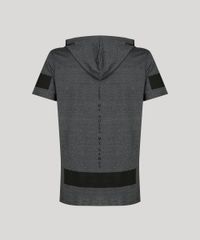 Camiseta-Masculina-Longa-com-Capuz-e-Bolso-Manga-Curta-Cinza-Mescla-Escuro-8438904-Cinza_Mescla_Escuro_6