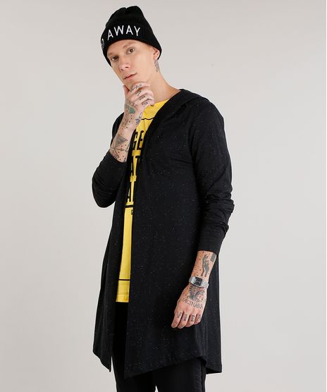 Capa-Masculina-Longa-Botone-com-Capuz-Preta-8654551-Preto_1