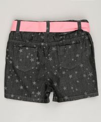 Short-Jeans-Infantil-Estampado-de-Estrelas-com-Faixa-em-Algodao---Sustentavel-Preto-8859361-Preto_2