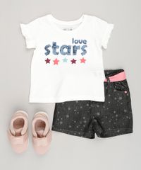 Short-Jeans-Infantil-Estampado-de-Estrelas-com-Faixa-em-Algodao---Sustentavel-Preto-8859361-Preto_3
