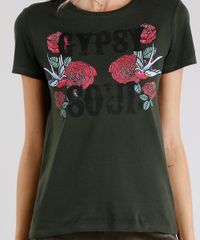 Blusa-Feminina--Gipsy-Soul--com-Estampa-Floral-Decote-Redondo-Manga-Curta-Verde-Militar-9028242-Verde_Militar_4