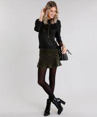 Saia-Feminina-em-Veludo-Cotele-Verde-Militar-9046741-Verde_Militar_3