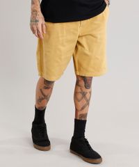 Bermuda-Masculina-Reta-Amarela-9081801-Amarelo_1