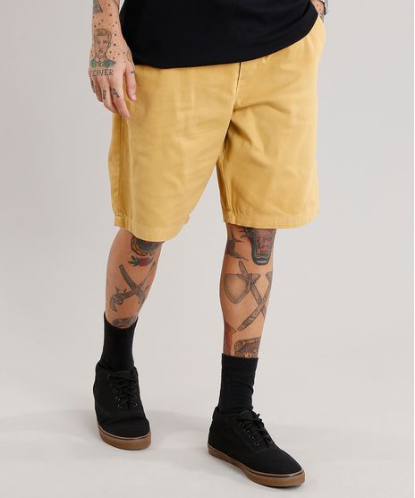 Bermuda-Masculina-Reta-Amarela-9081801-Amarelo_1