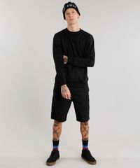Bermuda-Masculina-Reta-Listrada-Preta-9081803-Preto_3