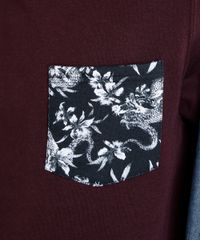 Blusao-Masculino-em-Moletom-com-Bolso-Estampado-Floral-Manga-Longa--Vinho-8830144-Vinho_4