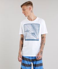 Camiseta-Masculina-com-Estampa-de-Folhagem-Manga-Curta-Gola-Redonda-Branca-8908368-Branco_1