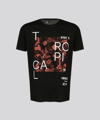 Camiseta-Masculina-com-Estampa-Floral-Manga-Curta-Gola-Redonda-Preta-8907520-Preto_5