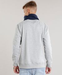 Blusao-Masculino-em-Moletom--Tigre--Manga-Longa-Cinza-Mescla-Claro-8852532-Cinza_Mescla_Claro_2