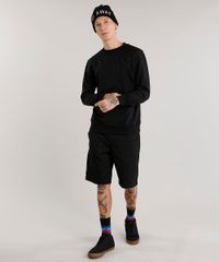 Blusao-Masculino-em-Moletom-com-Bordado--Tigre--Manga-Longa-Preto-8852538-Preto_3