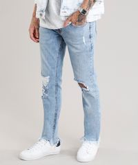 Calca-Jeans-Masculina-Skinny-Destroyed-Azul-Claro-9029559-Azul_Claro_1