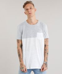 Camiseta-Masculina-com-Recortes-Manga-Curta-Gola-Redonda-Cinza-Mescla-Claro-9079163-Cinza_Mescla_Claro_1