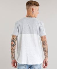 Camiseta-Masculina-com-Recortes-Manga-Curta-Gola-Redonda-Cinza-Mescla-Claro-9079163-Cinza_Mescla_Claro_2