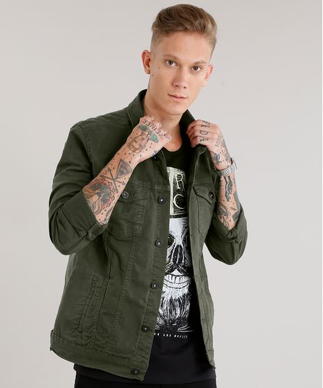 Jaqueta-Masculina-Trucker-Manga-Longa-Verde-Militar-8301498-Verde_Militar_1