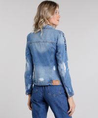 Jaqueta-Jeans-Feminina-Destroyed-com-Estampa-Manga-Longa-Azul-Medio-9006263-Azul_Medio_2