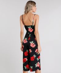 Macacao-Feminino-Pantacourt-Estampado-Floral-com-Vazado-de-Alca-Preto-9006637-Preto_2
