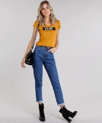 Blusa-Feminina--03-00--Manga-Curta-Decote-Redondo-Amarelo-Escuro-8810097-Amarelo_Escuro_3