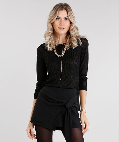 Sueter-Feminino-com-Lurex-em-Trico-Manga-Longa-Decote-Redondo-Preto-8897230-Preto_1