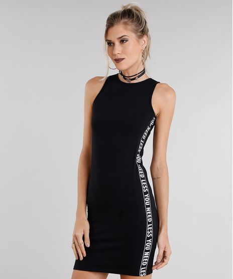 Vestido-Feminino-Curto--You-Need-Less--Sem-Manga-Decote-Redondo-Preto-9047974-Preto_1