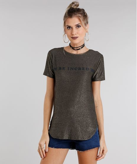 Blusa-Feminina-com-Lurex-Manga-Curta-Decote-Redondo-Dourada-9049233-Dourado_1